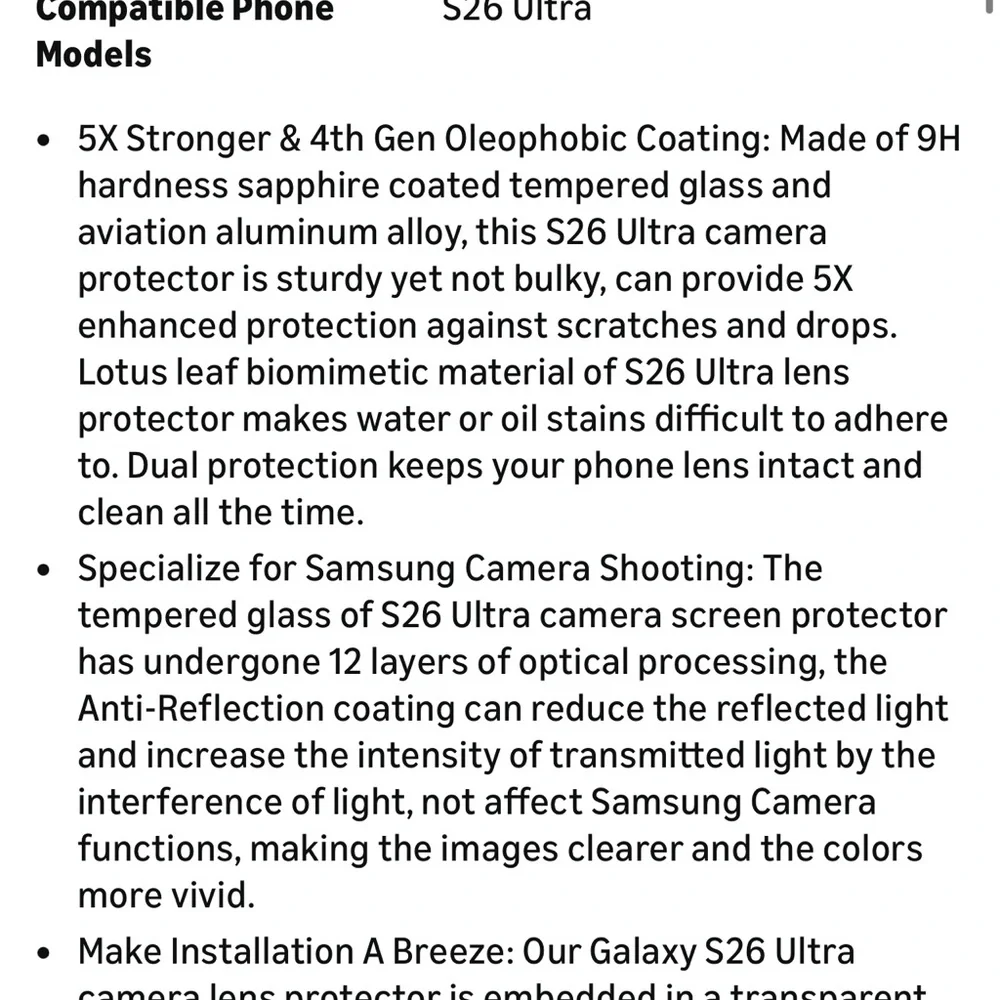 Samsung Galaxy ultra s26 screen protector